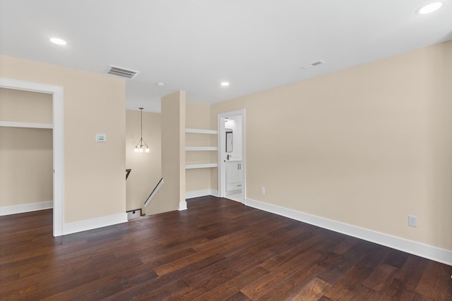 130 Market Bay, Simpsonville, SC 29681 - unfurnished room featuring dark wood finished floors, baseboards, and recessed lighting