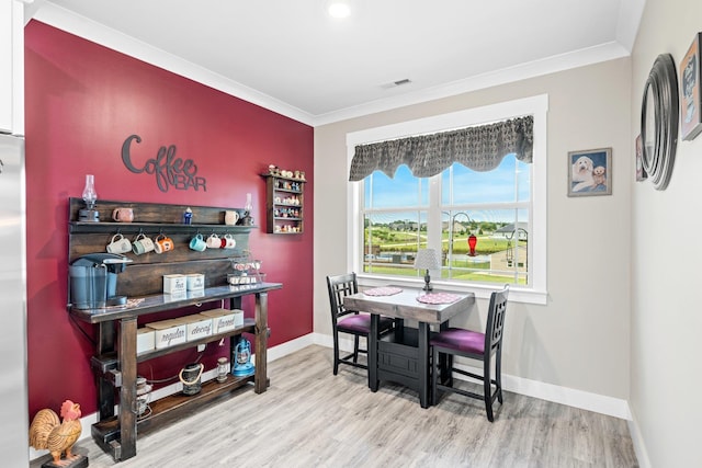 222 Blease Horton, Boiling Springs, SC 29316 - dining room with wood finished floors, ornamental molding, and baseboards