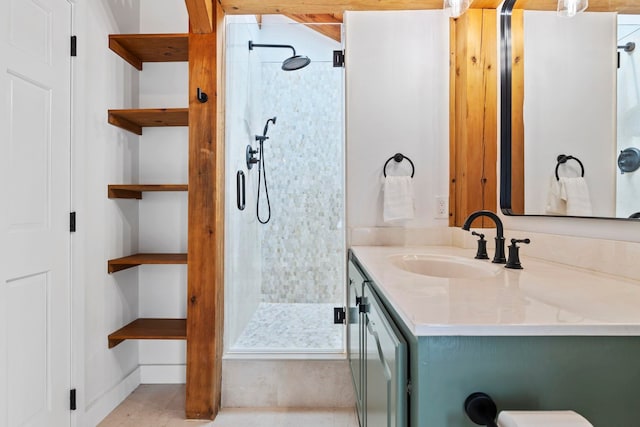 868 Old Hundred, Pelzer, SC 29669 - bathroom featuring a shower stall and vanity