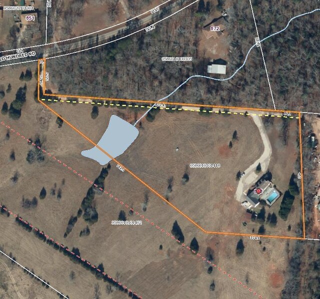868 Old Hundred, Pelzer, SC 29669 - map of property location featuring property boundaries highlighted