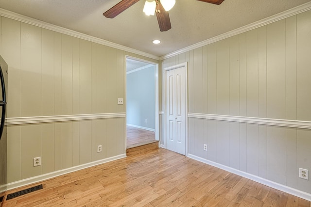 9 Powell, Inman, SC 29349 - empty room featuring a ceiling fan, ornamental molding, wood finished floors, baseboards, and recessed lighting
