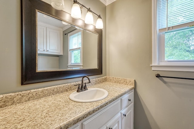 9 Powell, Inman, SC 29349 - bathroom featuring vanity and crown molding
