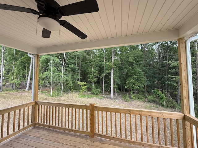 231 Patch, Spartanburg, SC 29302 - wooden terrace with ceiling fan