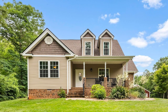 2131 Brockman Mcclimon, Greer, SC 29651 - view of front of house featuring a front lawn, covered porch, and a shingled roof