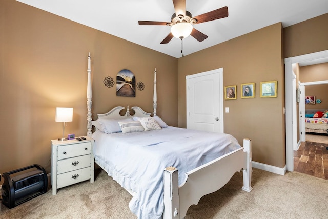 2131 Brockman Mcclimon, Greer, SC 29651 - carpeted bedroom with baseboards and a ceiling fan