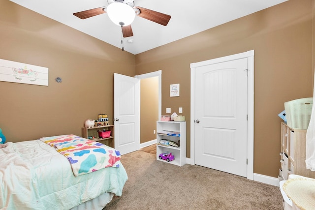 2131 Brockman Mcclimon, Greer, SC 29651 - bedroom with light colored carpet, a ceiling fan, and baseboards