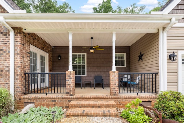 2131 Brockman Mcclimon, Greer, SC 29651 - view of exterior entry featuring covered porch and ceiling fan