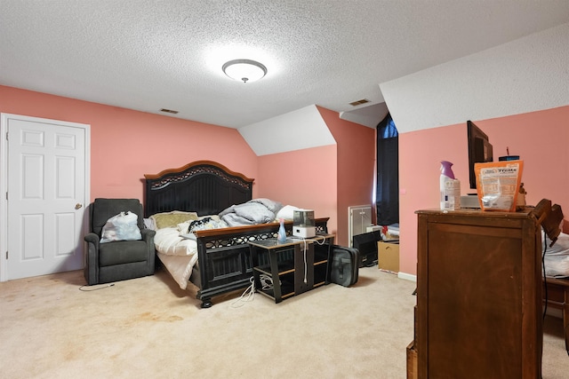 11 Midland, Taylors, SC 29687 - carpeted bedroom with lofted ceiling and a textured ceiling