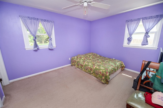 107 Anita, Spartanburg, SC 29302 - bedroom with baseboards, carpet, and a ceiling fan