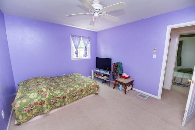 107 Anita, Spartanburg, SC 29302 - carpeted bedroom with baseboards and a ceiling fan