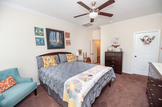 175 Castleton, Boiling Springs, SC 29316 - carpeted bedroom featuring crown molding, baseboards, and a ceiling fan