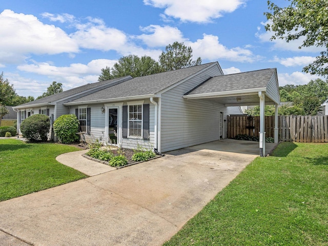 1156 Webber, Spartanburg, SC 29307 - single story home with concrete driveway, a shingled roof, and an attached carport