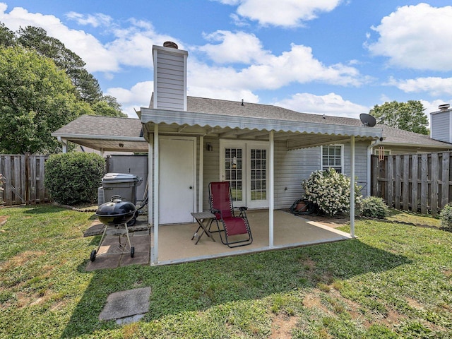1156 Webber, Spartanburg, SC 29307 - back of property with a patio area and a chimney