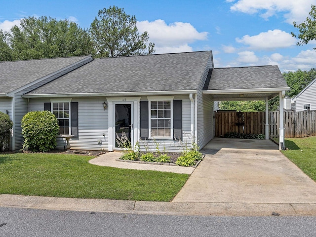 1156 Webber, Spartanburg, SC 29307 - view of front of house featuring a shingled roof, driveway, and an attached carport