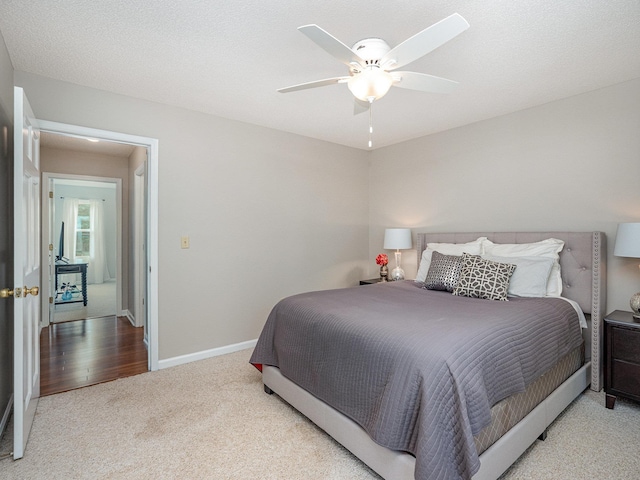 760 Three Wood, Woodruff, SC 29388 - bedroom featuring carpet flooring, baseboards, and ceiling fan