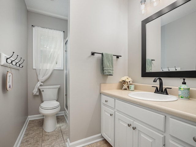 760 Three Wood, Woodruff, SC 29388 - full bath with vanity, toilet, a stall shower, and baseboards
