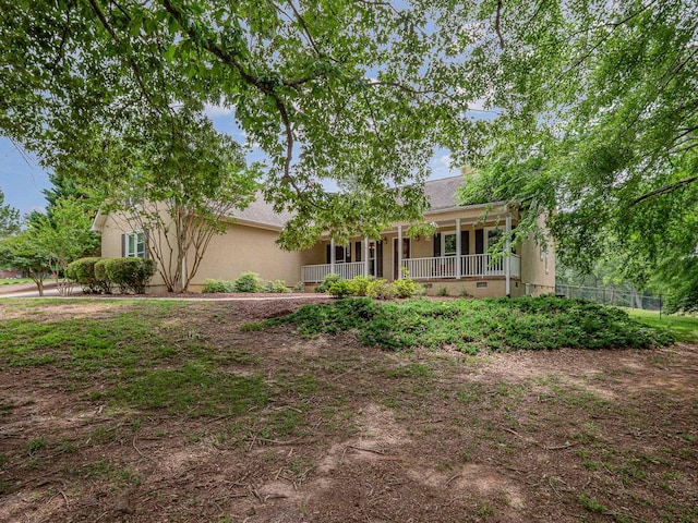 760 Three Wood, Woodruff, SC 29388 - view of front of home featuring covered porch and stucco siding