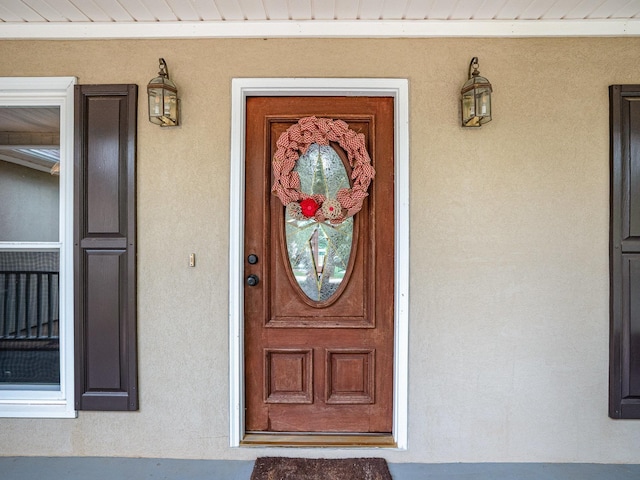 760 Three Wood, Woodruff, SC 29388 - property entrance with stucco siding