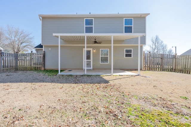 170 Old Timber, Woodruff, SC 29388 - rear view of property featuring a patio, ceiling fan, and a fenced backyard