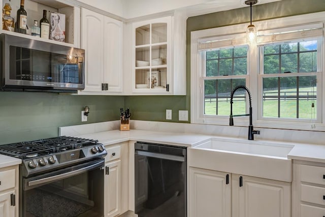 355 Night Lark, Campobello, SC 29322 - kitchen with appliances with stainless steel finishes, a sink, and white cabinets