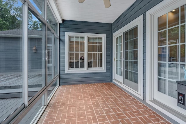 355 Night Lark, Campobello, SC 29322 - unfurnished sunroom with a ceiling fan