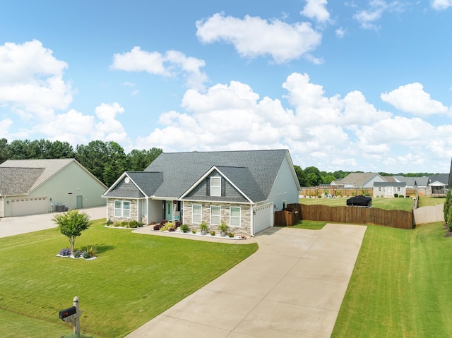 309 Old Kimbrell, Boiling Springs, SC 29316 - craftsman inspired home with stone siding, concrete driveway, an attached garage, and a shingled roof