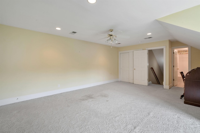 121 Commons, Spartanburg, SC 29302 - bonus room with recessed lighting, light colored carpet, baseboards, and ceiling fan