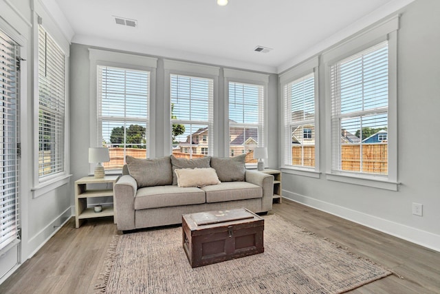 206 Hoss, Greenville, SC 29615 - living room featuring baseboards and wood finished floors