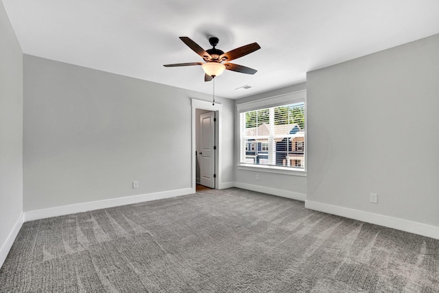 206 Hoss, Greenville, SC 29615 - spare room with carpet flooring, ceiling fan, and baseboards