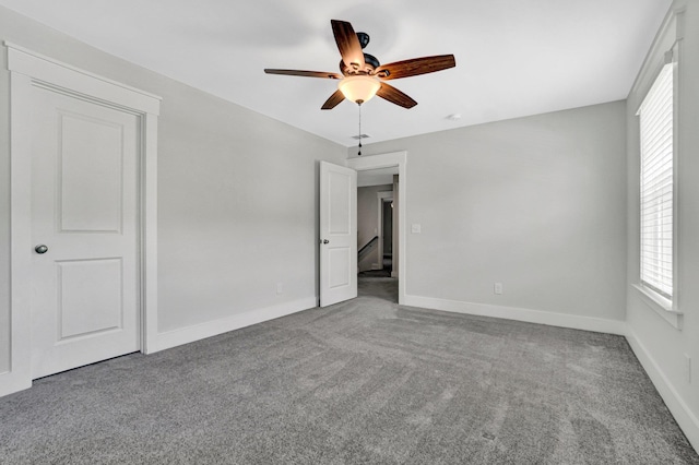 206 Hoss, Greenville, SC 29615 - carpeted empty room featuring a ceiling fan, healthy amount of natural light, and baseboards
