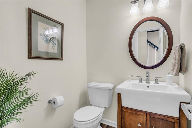 16 Chariot, Simpsonville, SC 29681 - bathroom featuring toilet, vanity, and baseboards