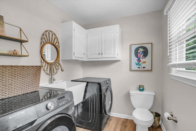16 Chariot, Simpsonville, SC 29681 - washroom with washer / clothes dryer, light wood finished floors, and baseboards