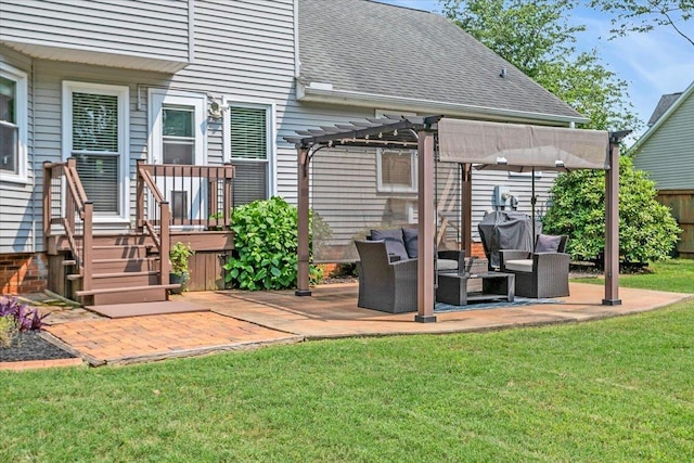 16 Chariot, Simpsonville, SC 29681 - deck featuring outdoor lounge area, a pergola, and a patio