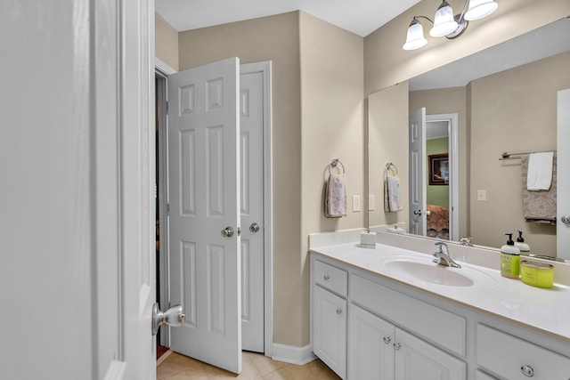 2030 Fasana, York, SC 29745 - bathroom with connected bathroom, vanity, and tile patterned flooring