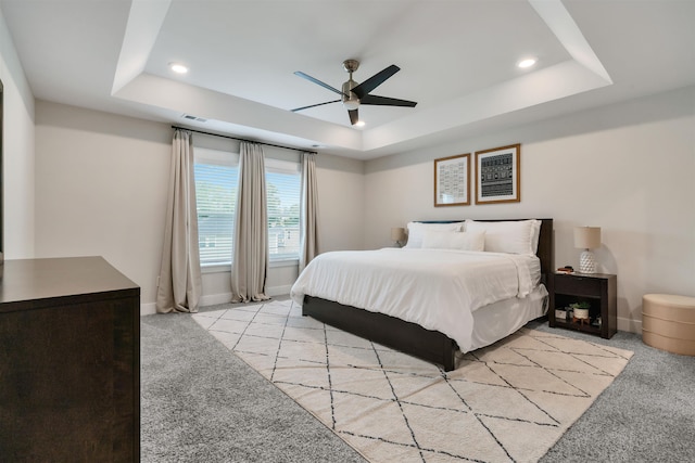 609 Cartmel, Greer, SC 29651 - bedroom featuring a raised ceiling, light carpet, baseboards, and recessed lighting