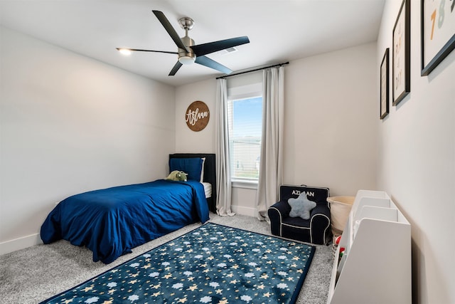 609 Cartmel, Greer, SC 29651 - bedroom featuring carpet, baseboards, and a ceiling fan