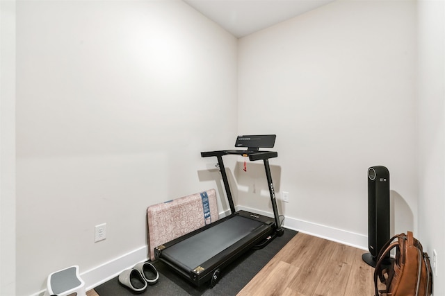 609 Cartmel, Greer, SC 29651 - workout room featuring wood finished floors and baseboards