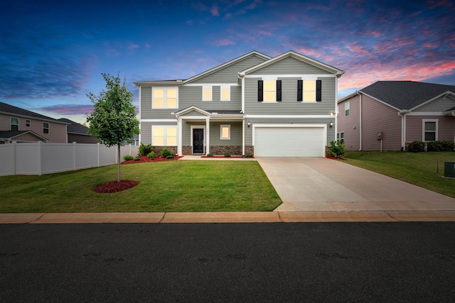 609 Cartmel, Greer, SC 29651 - view of front of house with driveway, a garage, and stone siding