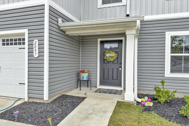 2097 Evanston, Wellford, SC 29385 - view of exterior entry featuring board and batten siding