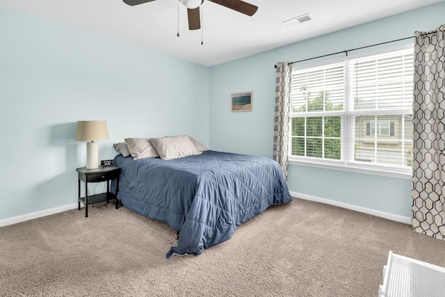 241 Hartleigh, Lyman, SC 29365 - bedroom with baseboards, carpet floors, and a ceiling fan