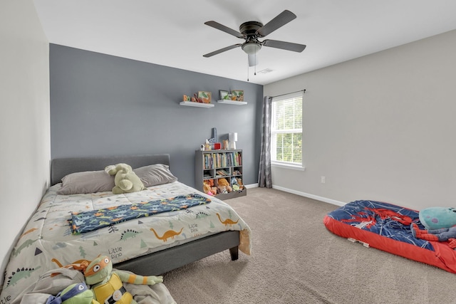 241 Hartleigh, Lyman, SC 29365 - carpeted bedroom featuring baseboards and ceiling fan