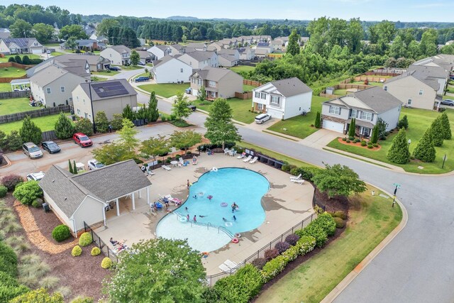 241 Hartleigh, Lyman, SC 29365 - aerial perspective of suburban area with a pool area