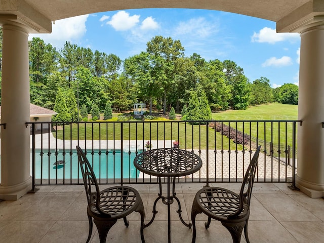 220 Fincher, Pauline, SC 29374 - balcony with view of pool area and view of wooded area