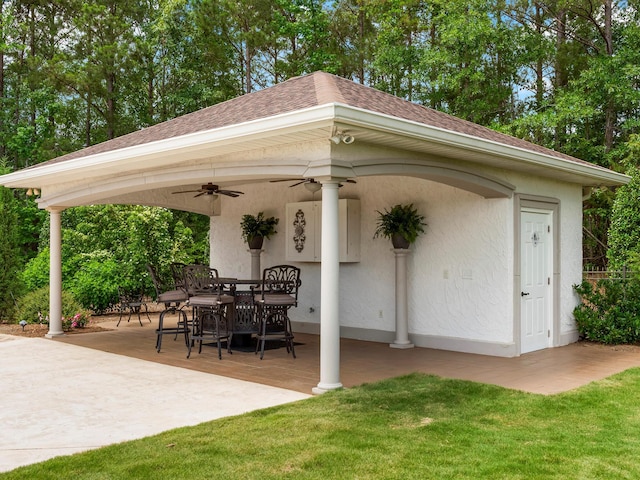 220 Fincher, Pauline, SC 29374 - view of patio with ceiling fan