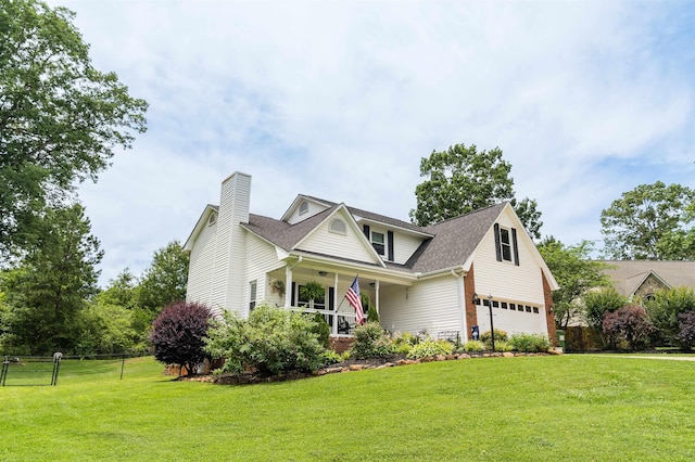 477 Cresthaven, Boiling Springs, SC 29316 - traditional-style house featuring covered porch, a chimney, a shingled roof, and brick siding