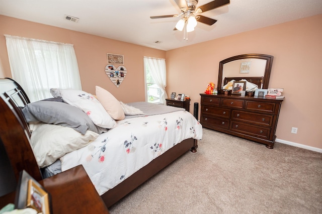 477 Cresthaven, Boiling Springs, SC 29316 - bedroom with light carpet, ceiling fan, and baseboards