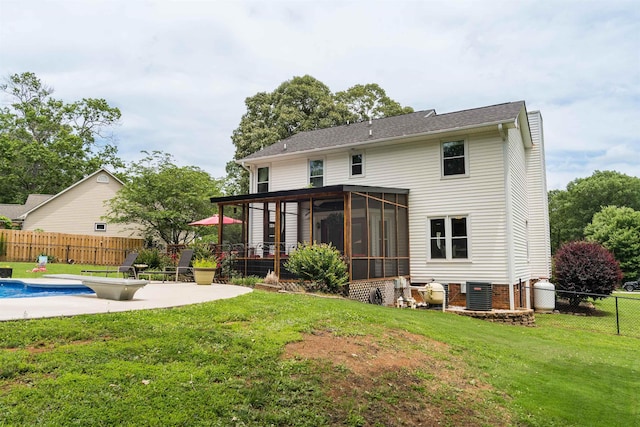 477 Cresthaven, Boiling Springs, SC 29316 - back of property with a sunroom, central AC, and a patio