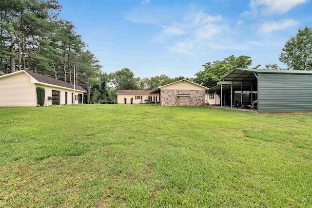 268 Margate, Chesnee, SC 29323 - view of green lawn with a carport