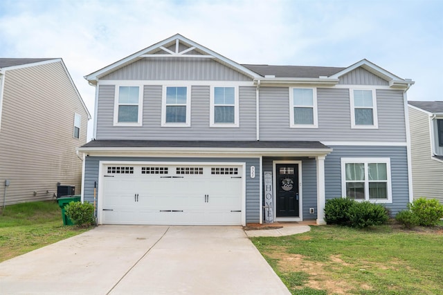 923 Porch Song, Inman, SC 29349 - view of front of property featuring driveway, board and batten siding, a garage, and a front yard