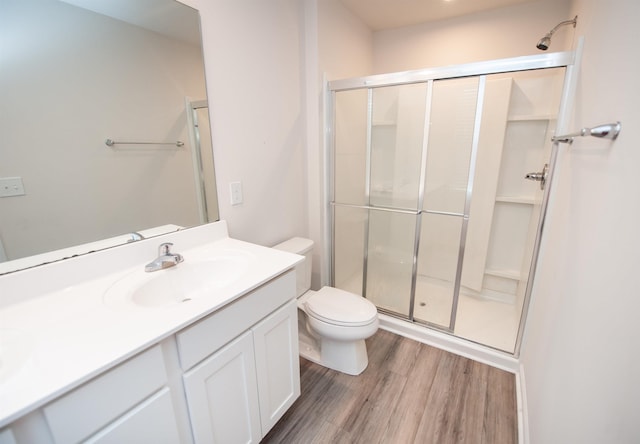 923 Porch Song, Inman, SC 29349 - bathroom with a stall shower, wood finished floors, and vanity